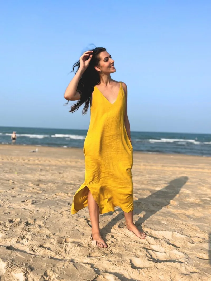 Linen Maxi Dress with Pockets - Image 6