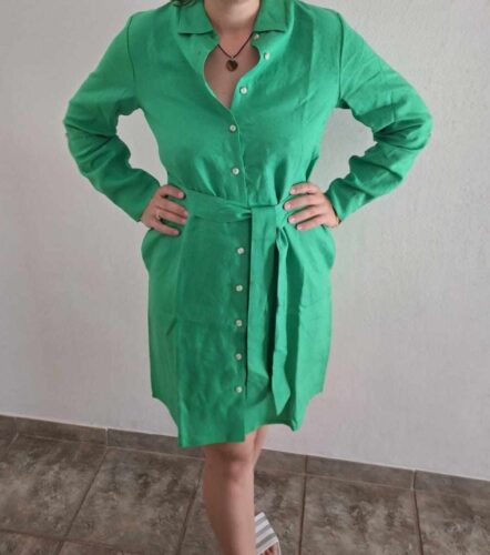 Linen Button Down Dress with Pockets photo review